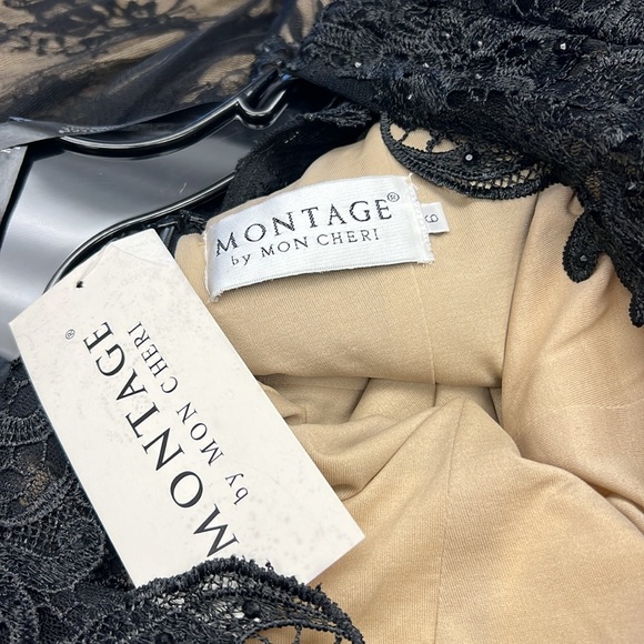 Montage by Mon Cheri 3/4 sleeves V-neck lace long gown - Picture 11 of 11